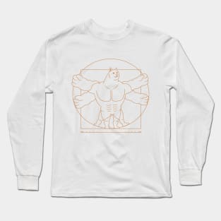 Vitruvian Swole Doge Long Sleeve T-Shirt